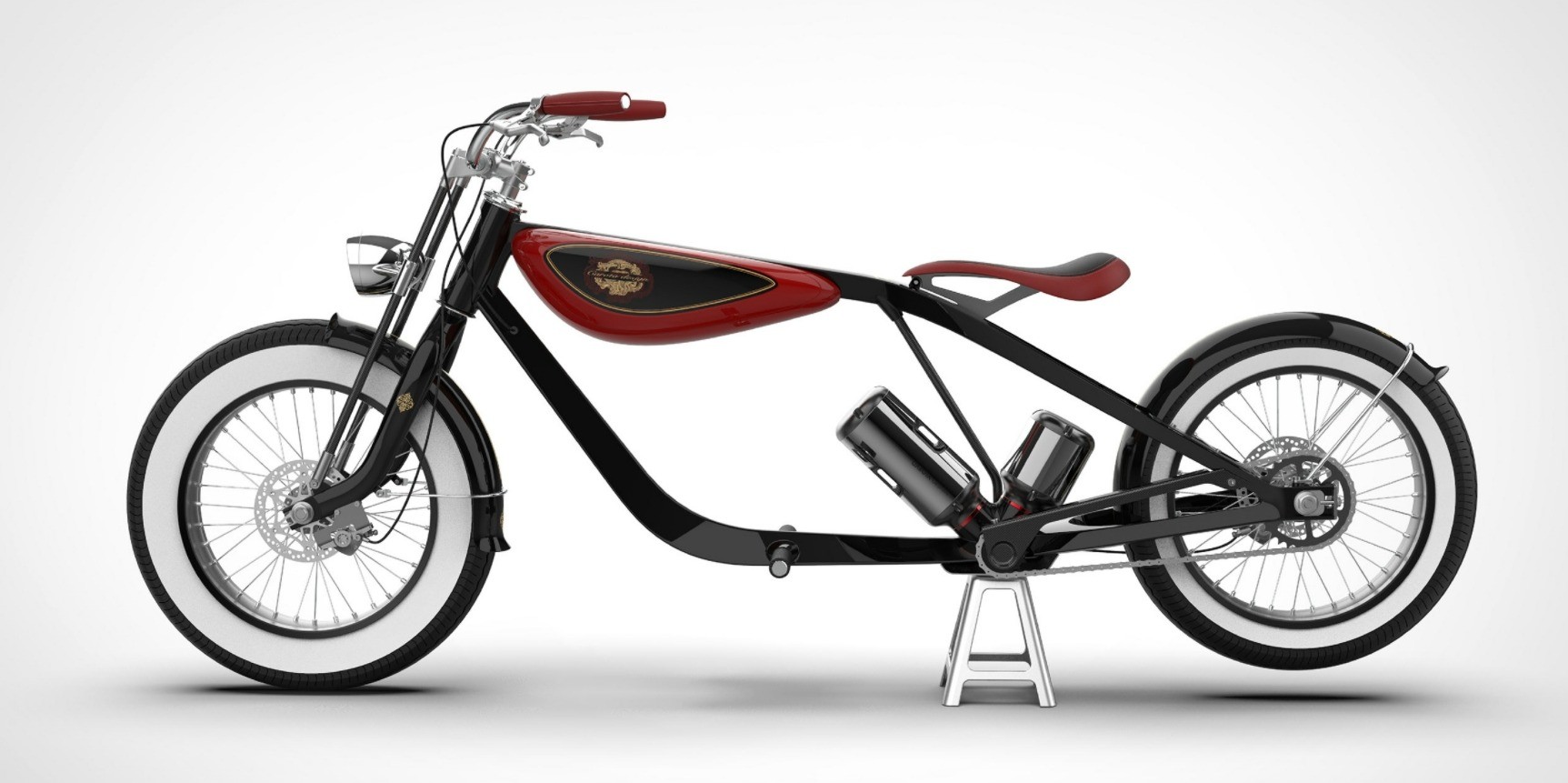 Rendering Chopper Klasik dengan Desain 