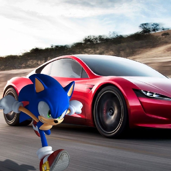 Tesla akan Memasukan Game Sonic The Hedgehog Ke Dalam Mobilnya