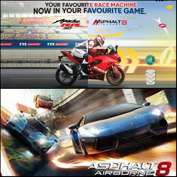 Banyak Menang di Balap Asia, TVS Apache 310RR Kini Bisa dimainkan di Asphalt 8: Airbone