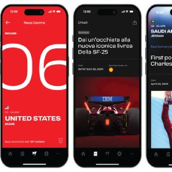 IBM dan Scuderia Ferrari HP Rilis Aplikasi Berbasis AI untuk Fans F1