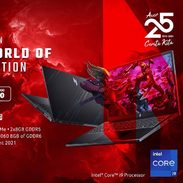 Kejutan 25 tahun Acer, Banjir Diskon Laptop Gaming Nitro V15 Special Edition, Potongan Harga Rp2,5 juta