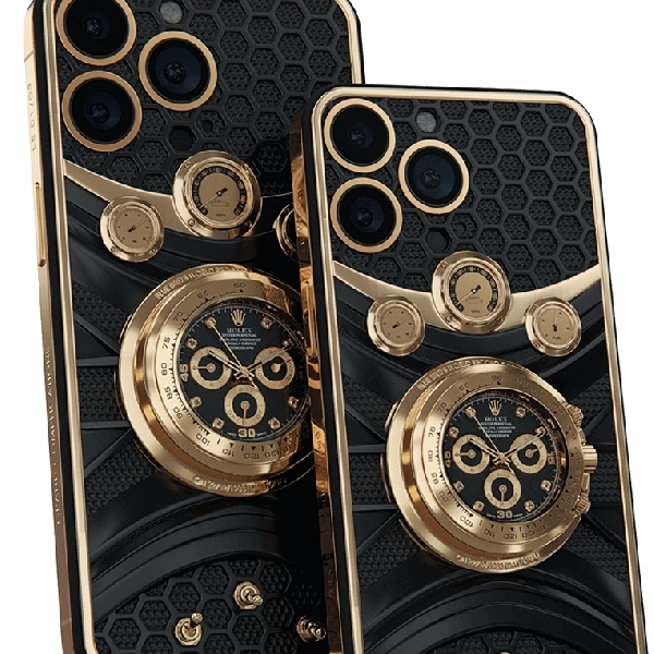 Gokil, Caviar Sematkan Jam Rolex di Belakang Casing iPhone 14 Pro dan Pro Max