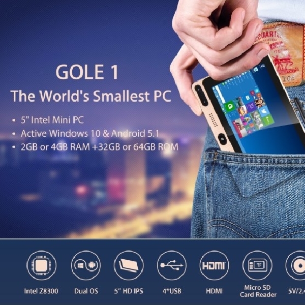 Perkenalkan GOLE1, PC Mini Terkecil Di Dunia