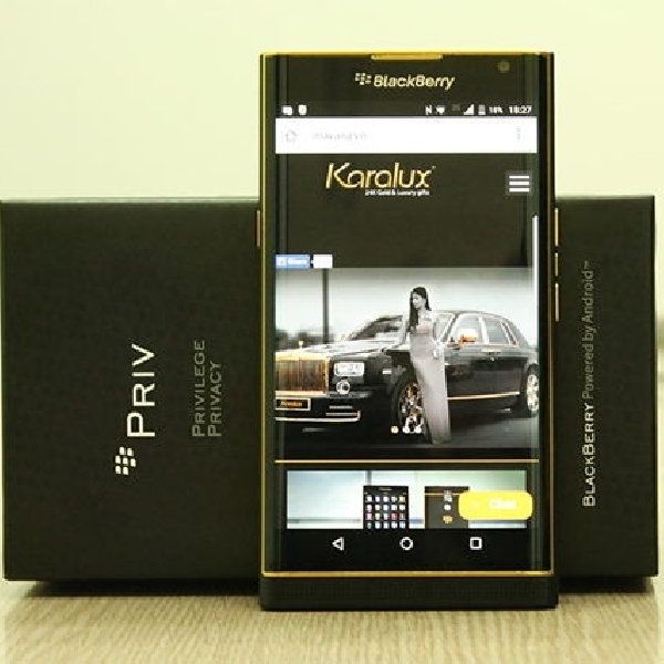 Karalux Memperkenalkan Blackberry Priv Yang Dilapisi Emas 24K