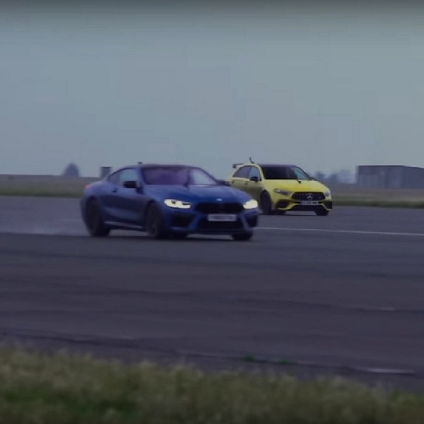 Balap Drag, AMG A45 S vs BMW M8 Competition, Siapa Juaranya?