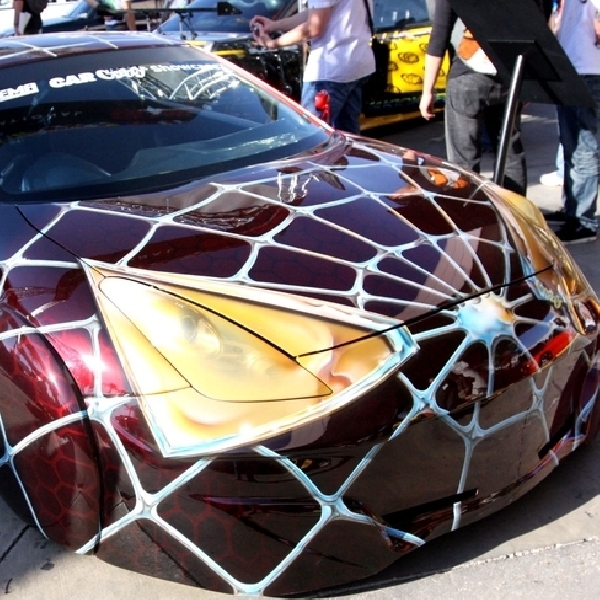 Toyota Celica Berkulit SpiderMan, Ubahan Nyentrik Punya Jaring Laba-laba?