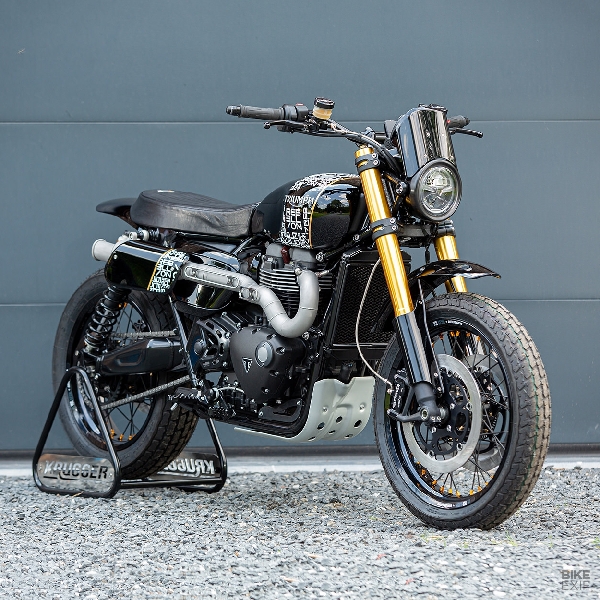 Triumph Scrambler Ini Digarap Krugger Bertrand untuk Branding Jam  Tangan Rebellion