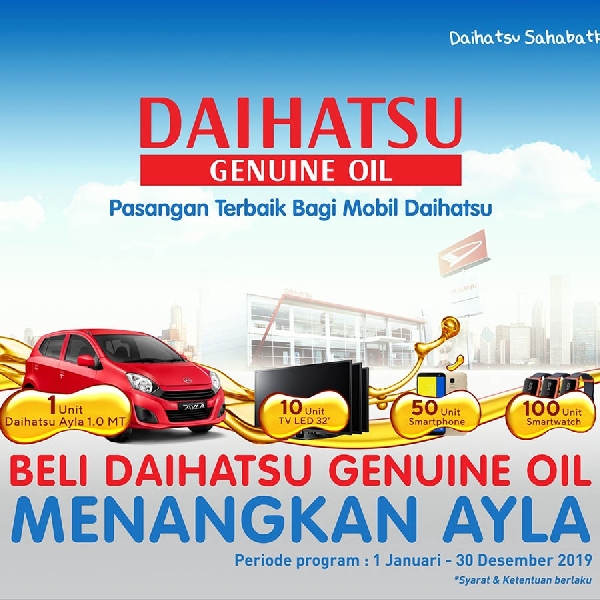 Program Diskon Suku Cadang dan Oli Daihatsu Via Online dan Offline