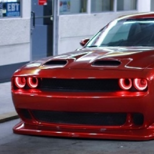 Dodge Challenger “Iblis Merah”, Cangkok Widebodykit Racing Plus Kaki-kaki Rebah
