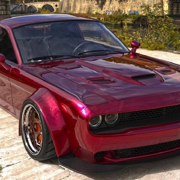 Ford Mustang 1965 Tampil Impresif, Widebody Berjubang Pink Berdiri Di atas Sasis BMW