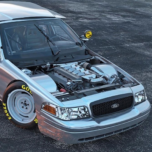 Ford Crown Victoria "NASCAR Noobie" Ubah Gaya Muscle Coyote Procharged