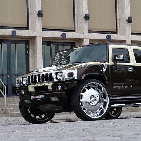 Real American Car! Hummer H2 Bersolek DUB Style Berlapis Latte Macciato!