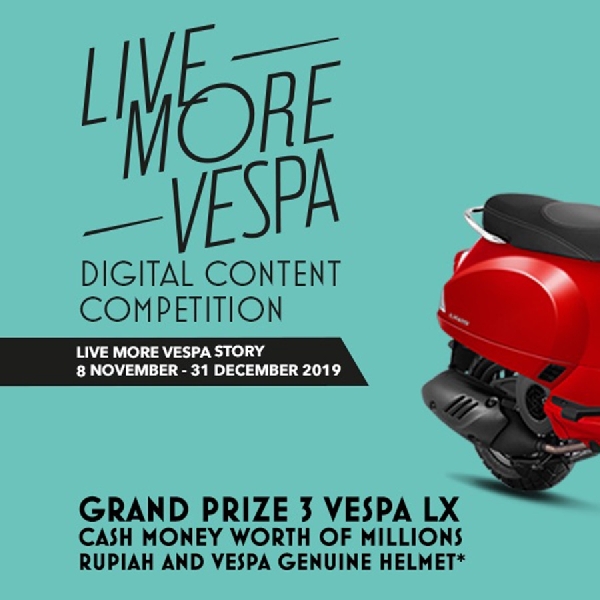 Piaggio Indonesia Gelar Kompetisi Konten Digital 2019, Live More Vespa Story