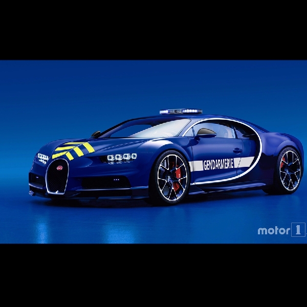 Kepolisian Perancis Gunakan Bugatti Chiron untuk Berpatroli