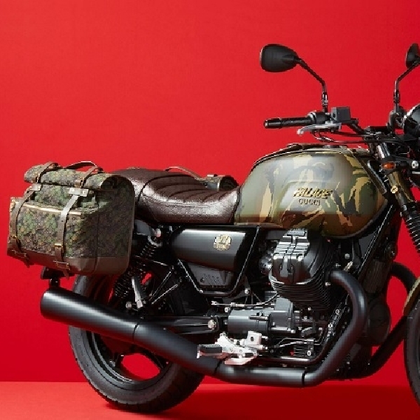 Moto Guzzi Gaet Gucci dan Palace, V7 Stone Tampil Modis dalam Military Look 