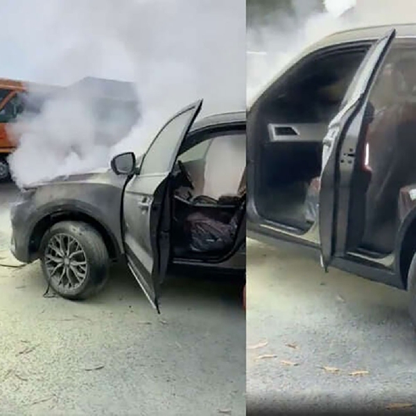 Proton X70 Baru Terbakar Saat Dikendarai, Belum Diketahui Penyebabnya!