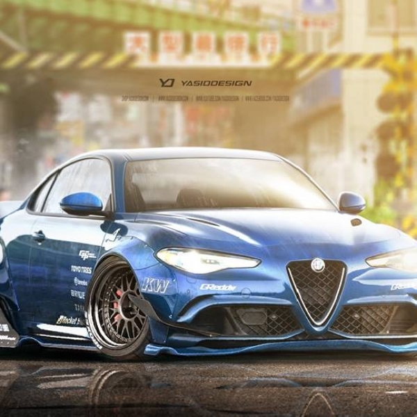 Alfa Rome Giulia Modifikasi Rocket Bunny