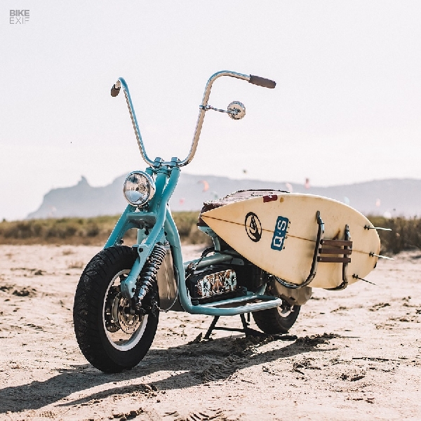 Seaside Scoot: Motor Kustom Honda Helix Nicola Manca