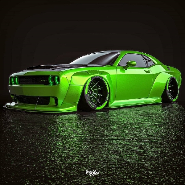 Simak Tampilan Rendering Dodge “Radioactive” Challengers