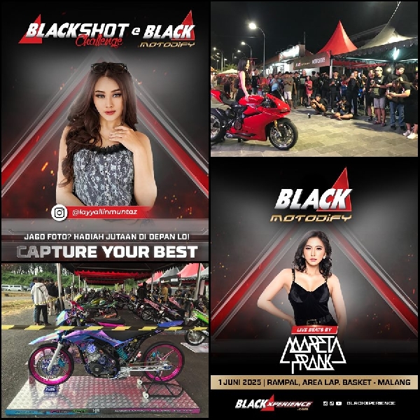 Black Motodify Malang Gak Hanya Kontes Motor, Ikuti Keseruan Blackshot Challenge dan Ngedance Bareng Mareta Frank