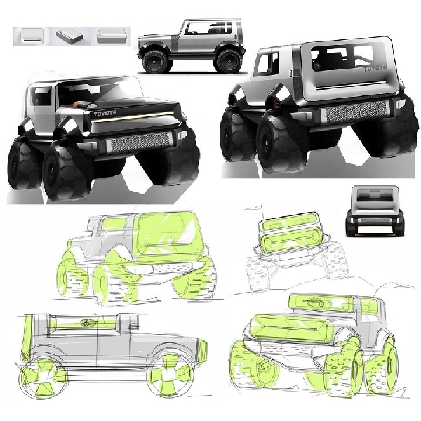 Desain Minimalis Luar Biasa Rendering Toyota FJ Cruiser