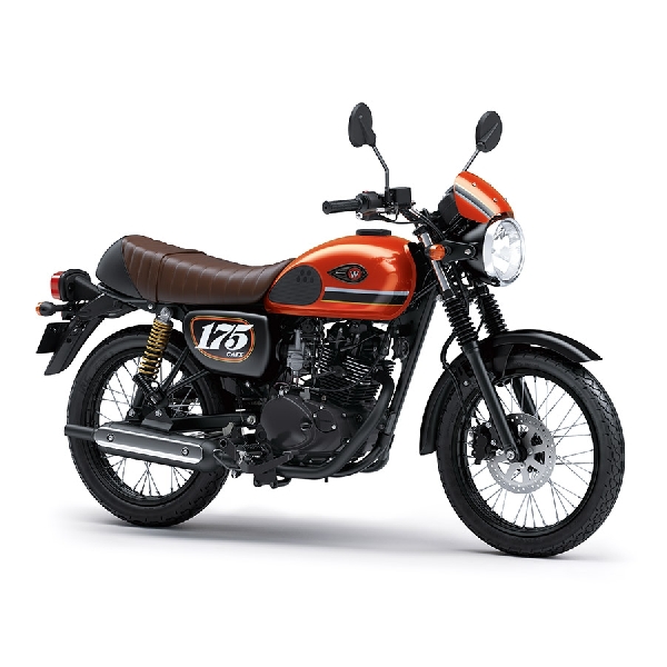 Tiga Warna dan Grafis Baru Kawasaki W175 CAFE 2020 Meluncur