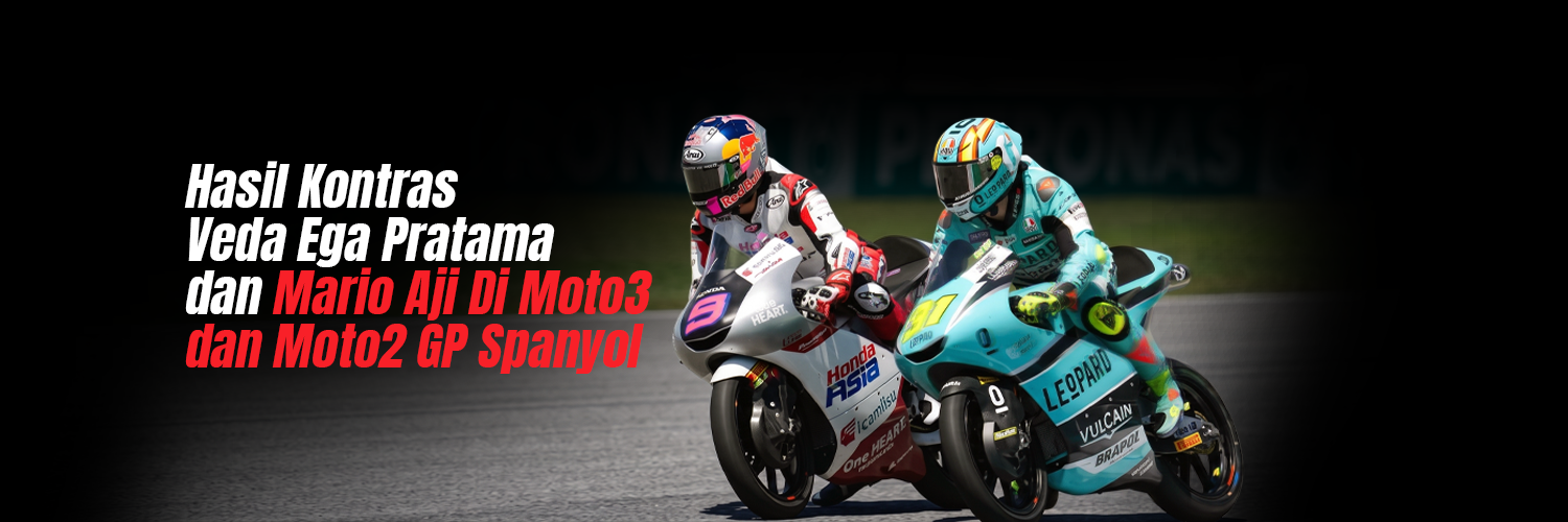 Hasil Kontras Veda Ega Pratama dan Mario Aji Di Moto3 dan Moto2 GP Spanyol