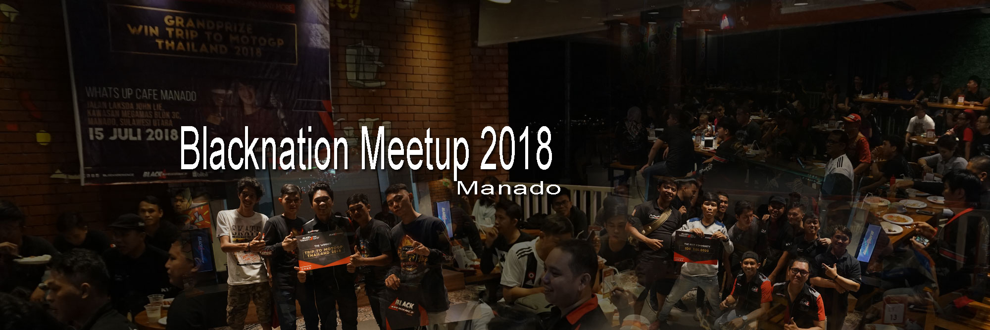 Ramai-Ramai Nobar MotoGP di BLACKNATION MEET UP 2018 Manado