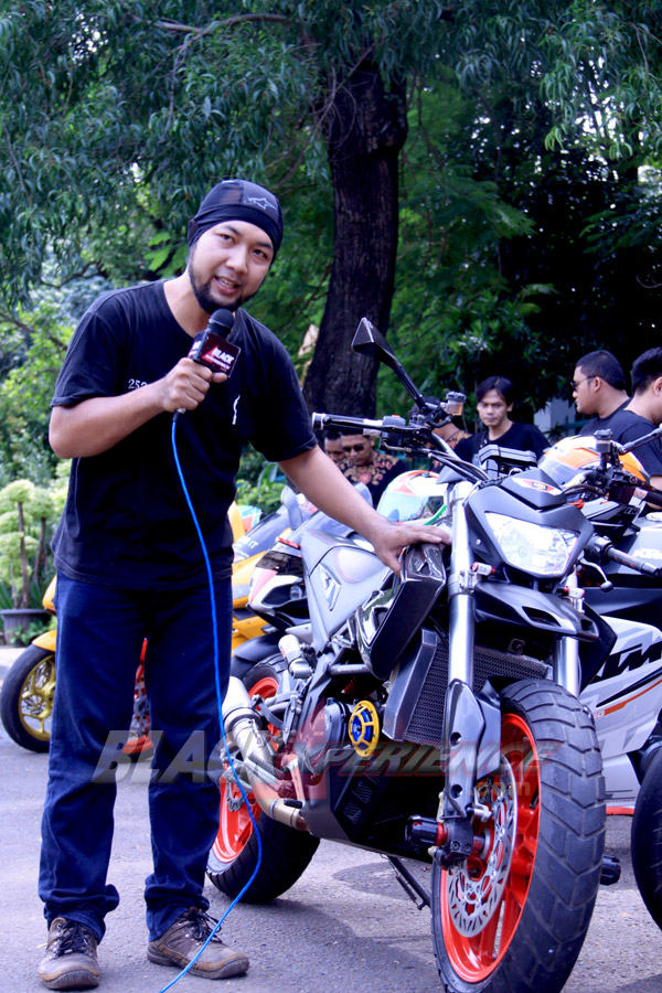 Wahab, bike owner menyampaikan testimoni tentang motor modifikasinya