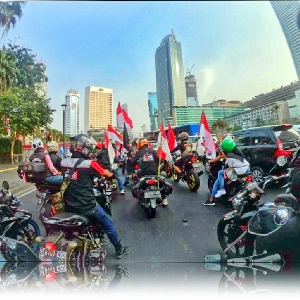 110 Riders Rayakan Parade Merah Putih dengan Rolling Thunder