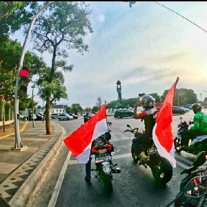 110 Riders Rayakan Parade Merah Putih dengan Rolling Thunder