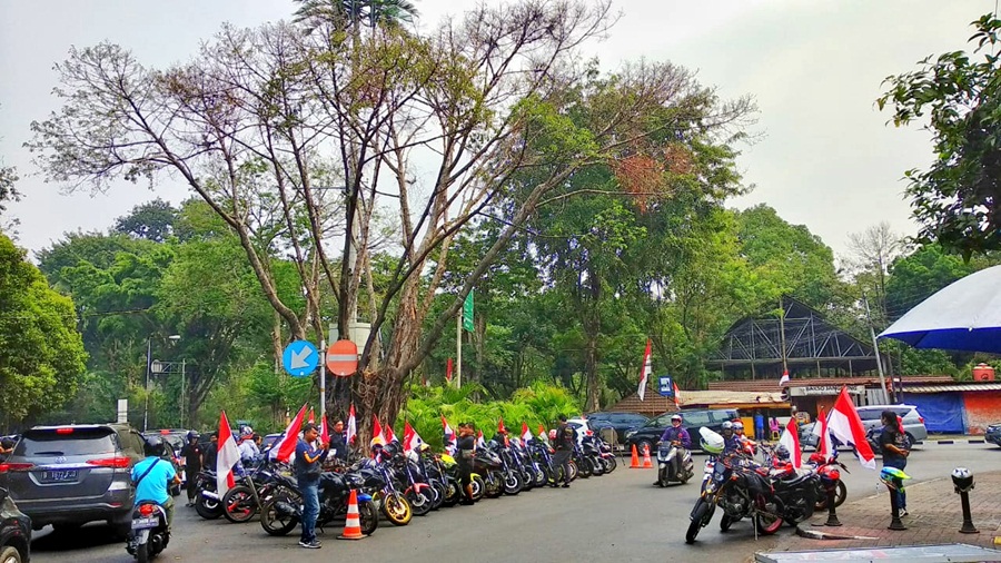 110 Riders Rayakan Parade Merah Putih dengan Rolling Thunder