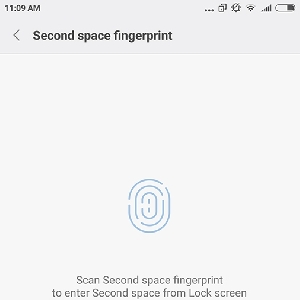 Adding Second Space  Fingerprint