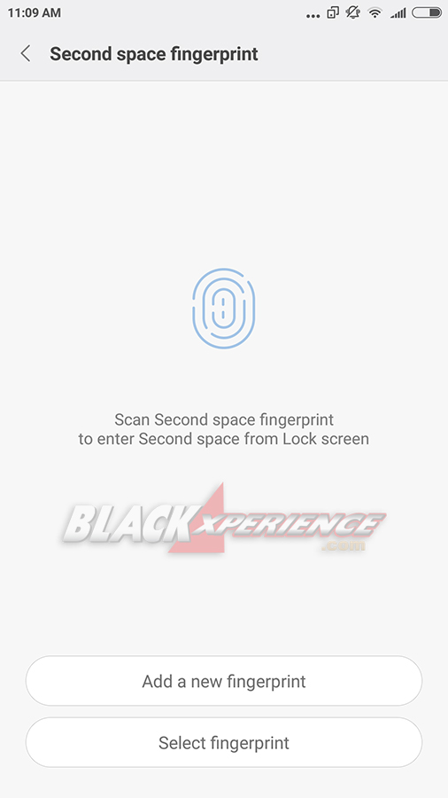 Adding Second Space  Fingerprint