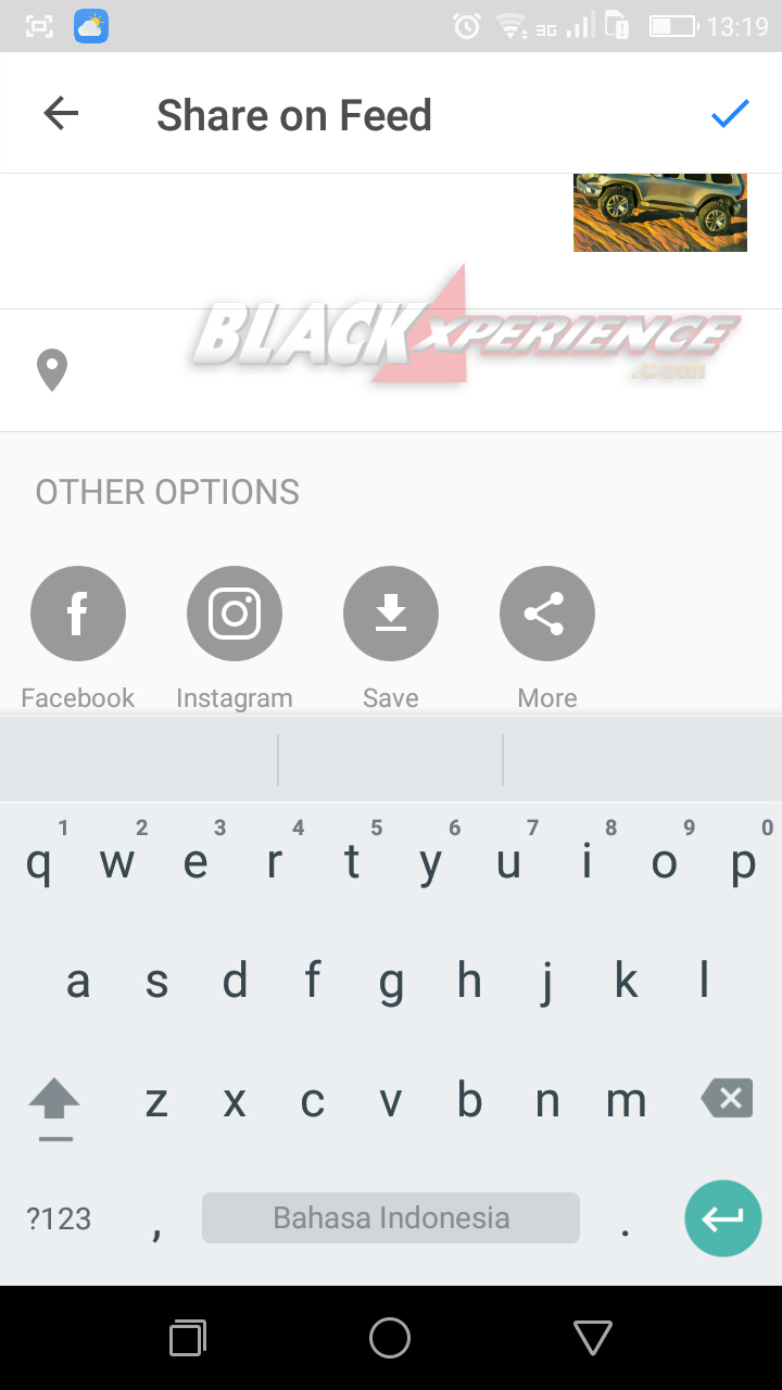 Anda bisa berbagi ke FB, Instagram, dan akun medsos lainnya 
