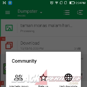 Anda dapat bergabung dengan sesama pengguna Dumpster