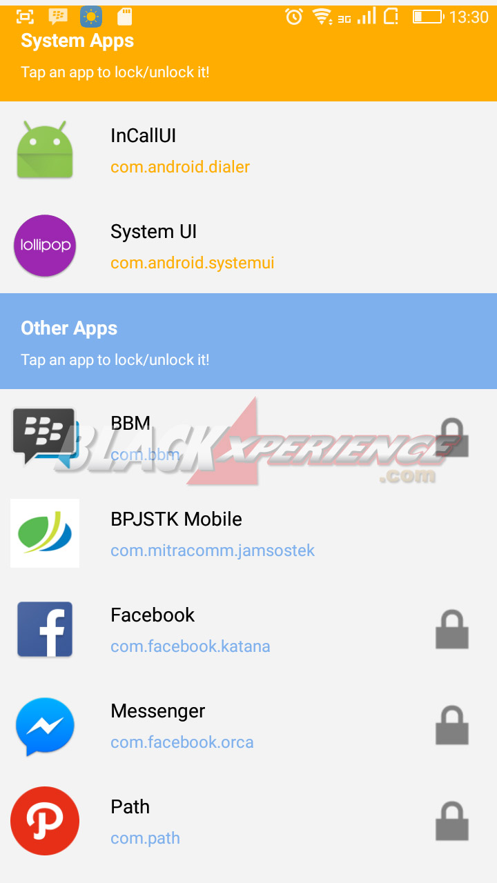 Deretan aplikasi yang bisa dikunci Fingerprint AppLock