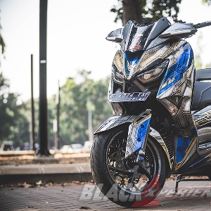 Modifikasi Yamaha Xmax, Inspirasi Gundam Vidar  Jadikan Juara 