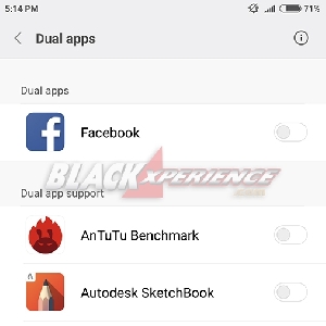 Dual Apps Settings