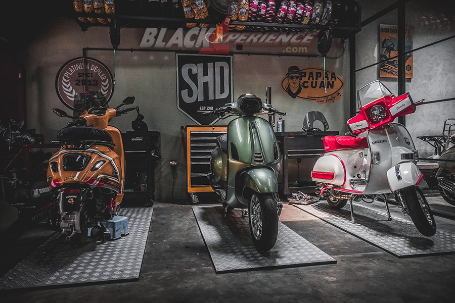 SHD Scooter, Modifikasi Vespa Italian Part dari Daily  Hingga Performance 