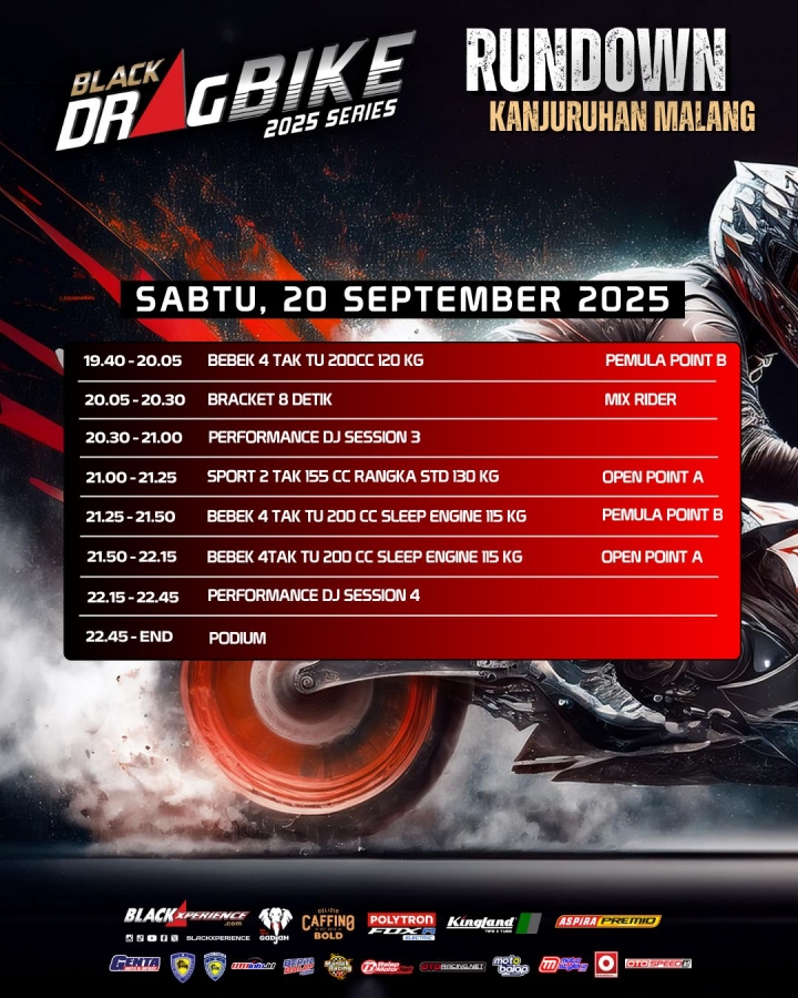 Black Drag Bike Kanjuruhan Malang Siap Digelar, Ini Rundown Resminya