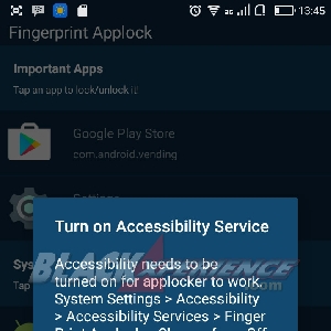 Fingerprint AppLock (real) meminta Anda mengaktifkan accessibility