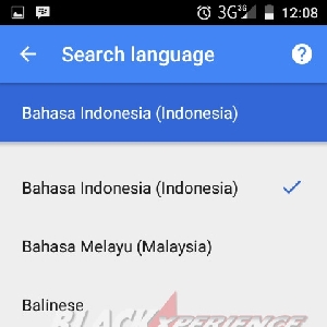 Fitur Search Language untuk mencari bahasa apa yang ingin Anda gunakan