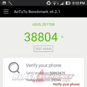 Hasil AnTuTu Benchmark Zenfone 3