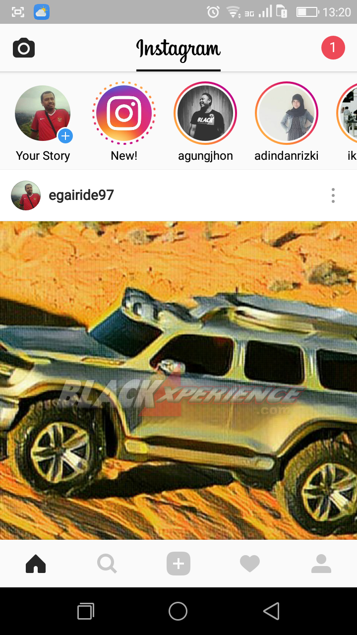 Hasil olahan Prisma yang sudah diunggah di Instagram