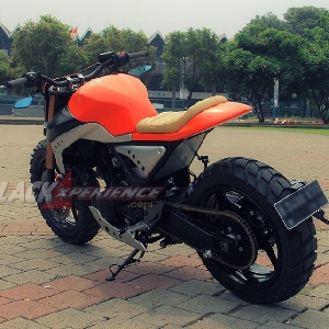 Sisi samping Kawasaki Z250 Scrambler