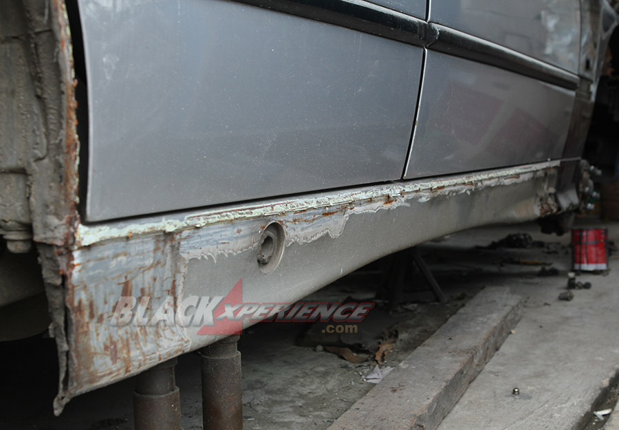 Bagian ini nantinya akan dipasang side skirt