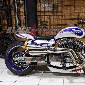 Modifikasi Harley Sportster XL 1200, Simply Retro Scrambler