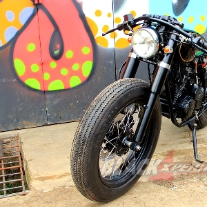 Tampak depan cafe racer 