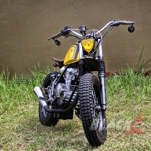 Street Arts Custom Rubah Yamaha Scorpio Jadi gaya Street Tracker